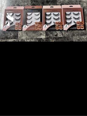 More Drama Faux Lash Trio - Black. 4 Boxes with 3 Lash sets Each. You get all 4